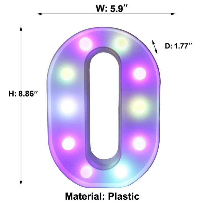 Pooqla Colorful Marquee Letters LED Light Up Letters with Remote, Party Birthday Letter with Lights Decorations for Classroom Room Dorm Home - Multicolor Letter O - Image 5